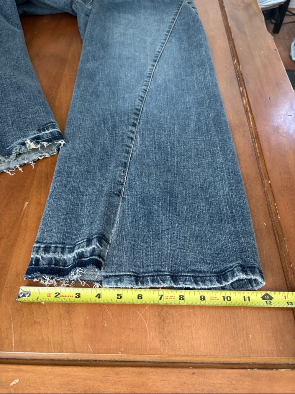 Democracy NWT AbSolution Skirise Wide Leg Distressed Blue Jeans Size 12 - Picture 8 of 16